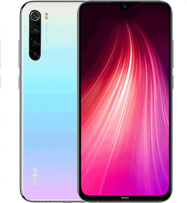 Xiaomi Redmi Note 8 (128GB) Moonlight White,αριστη κατασταση με κουτι