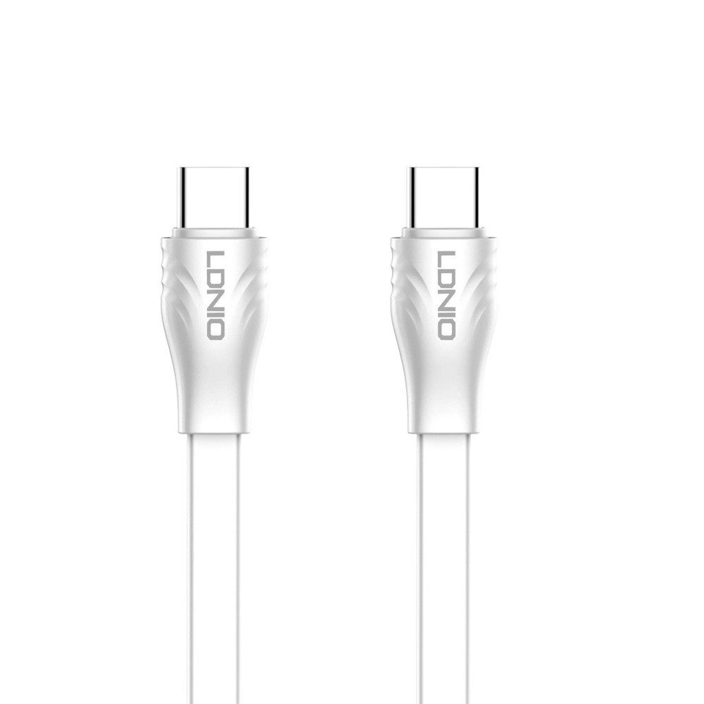 ΚΑΛΩΔΙΟ LDNIO USB-C ΣΕ USB-C LC132C, 65W PD (2m) - ΛΕΥΚΟ