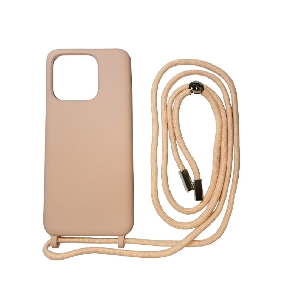 ΘΗΚΗ ΣΙΛΙΚΟΝΗΣ ΜΕ ΚΟΡΔΟΝΙ ΓΙΑ XIAOMI REDMI 10C - PINK SAND