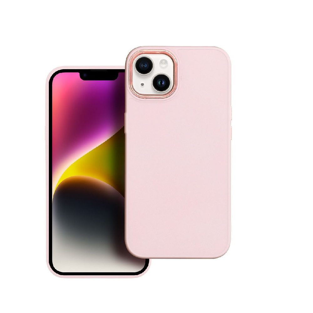 ΘΗΚΗ ΣΙΛΙΚΟΝΗΣ FRAME ΓΙΑ IPHONE 14 PRO MAX - ΡΟΖ