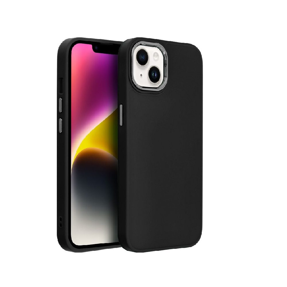 ΘΗΚΗ ΣΙΛΙΚΟΝΗΣ FRAME ΓΙΑ IPHONE 14 PRO MAX - ΜΑΥΡΗ