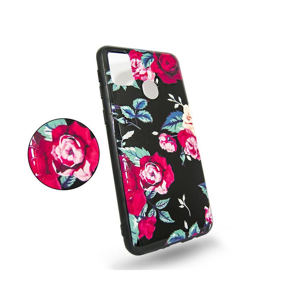 ΘΗΚΗ ΣΙΛΙΚΟΝΗΣ FLOWERS 3D ΓΙΑ IPHONE 12 PRO - ΜΑΥΡΗ