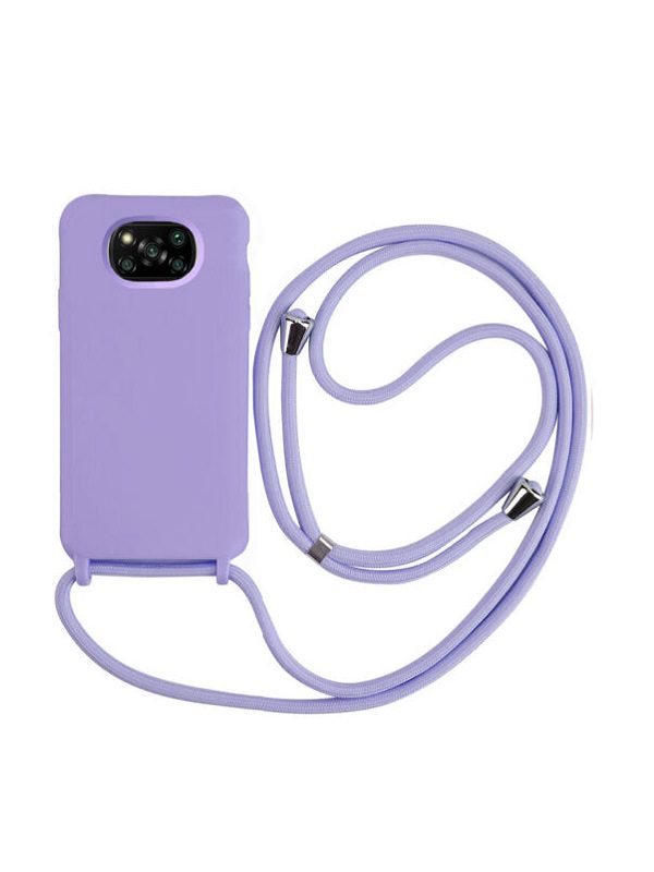 ΘΗΚΗ ΣΙΛΙΚΟΝΗΣ ΜΕ ΚΟΡΔΟΝΙ(CORD) ΓΙΑ XIAOMI POCO X3 PRO - ΛΙΛΑ