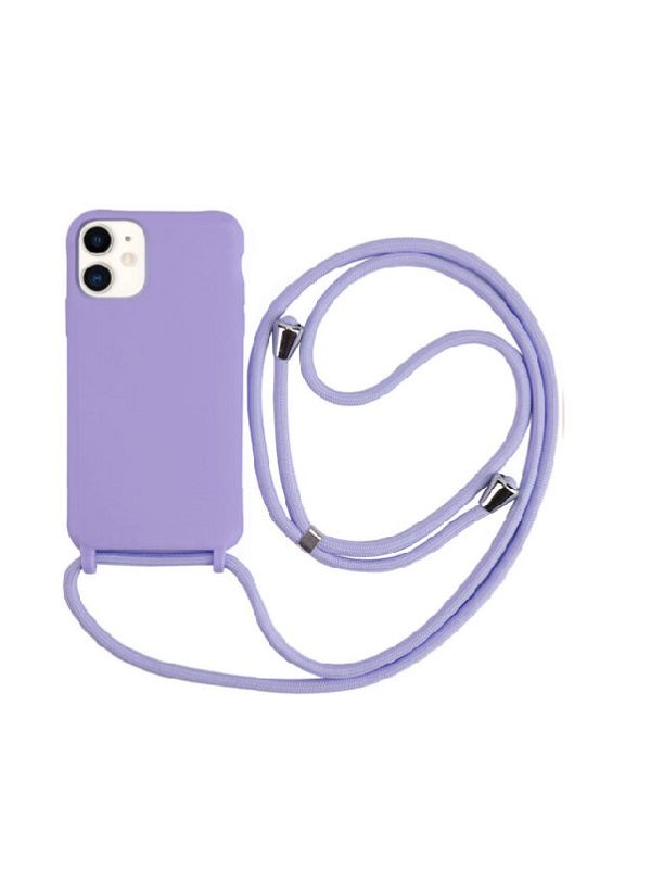 ΘΗΚΗ ΣΙΛΙΚΟΝΗΣ ΜΕ ΚΟΡΔΟΝΙ(CORD) ΓΙΑ IPHONE 11 - ΛΙΛΑ