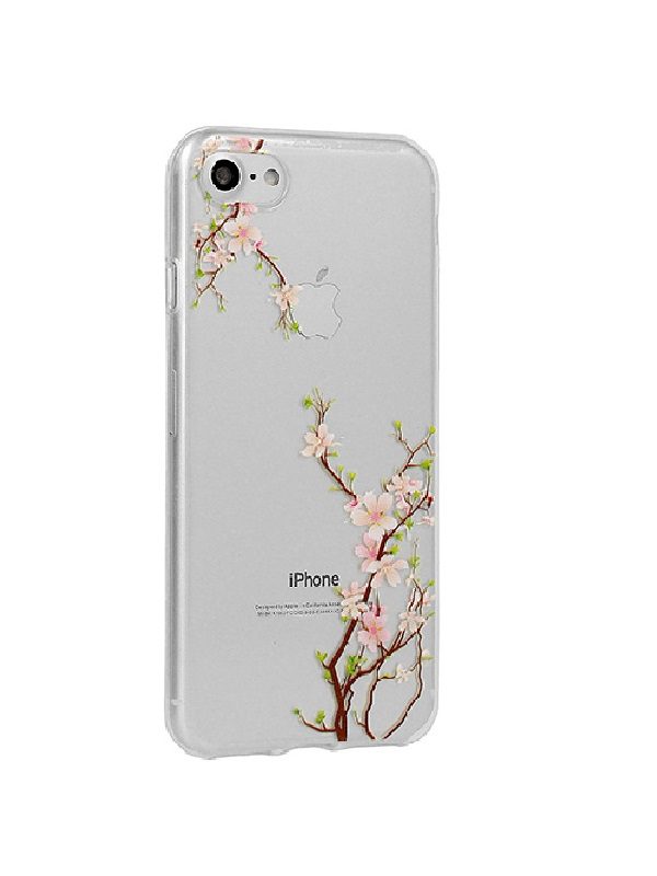 ΘΗΚΗ ΣΙΛΙΚΟΝΗΣ TELONE FLORAL ΓΙΑ IPHONE 11 PRO MAX - CHERRY