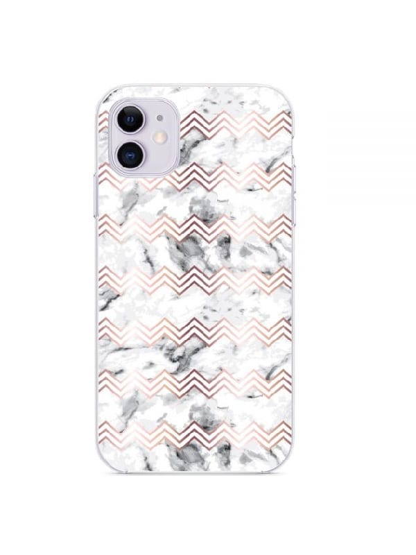 ΘΗΚΗ ΣΙΛΙΚΟΝΗΣ GEOMETRIC MARBLE  ΓΙΑ IPHONE 12 PRO - ΣΧΕΔΙΟ 1