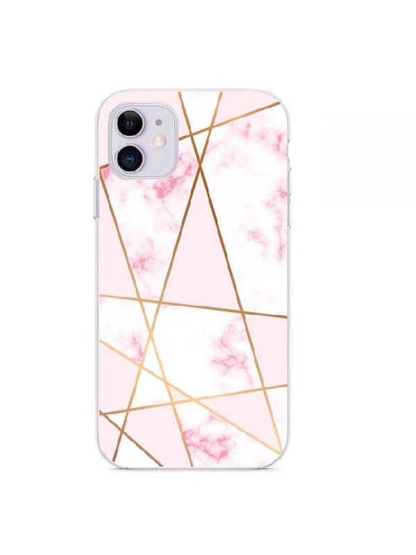 ΘΗΚΗ ΣΙΛΙΚΟΝΗΣ GEOMETRIC MARBLE  ΓΙΑ IPHONE 12 PRO - ΣΧΕΔΙΟ 2