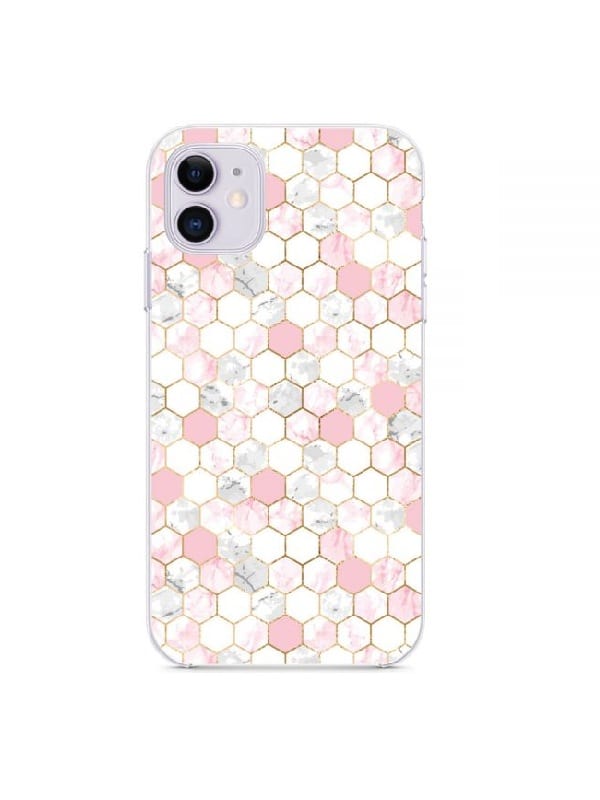 ΘΗΚΗ ΣΙΛΙΚΟΝΗΣ GEOMETRIC MARBLE  ΓΙΑ IPHONE 12 PRO - ΣΧΕΔΙΟ 3