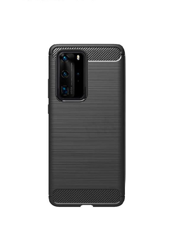 ΘΗΚΗ FORCELL CARBON ΓΙΑ HUAWEI P40 PRO - ΜΑΥΡΗ