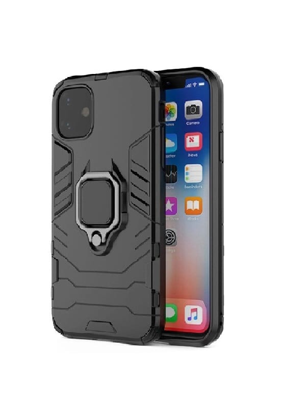 ΘΗΚΗ RING ARMOR ΓΙΑ IPHONE 12 PRO MAX - ΜΑΥΡH