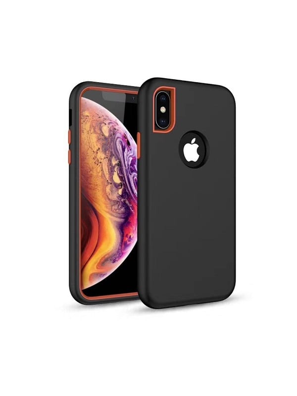 ΘΗΚΗ ΣΙΛΙΚΟΝΗΣ DEFENDER SOLID  ΓΙΑ IPHONE 11 PRO MAX - ΜΑΥΡΟ