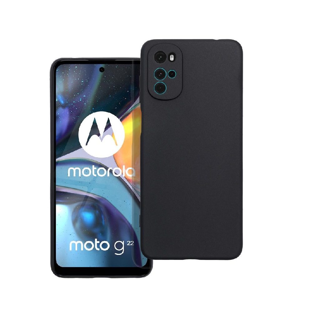 ΘΗΚΗ ΣΙΛΙΚΟΝΗΣ MATT TPU ΓΙΑ MOTOROLA MOTO G22 - ΜΑΥΡΗ