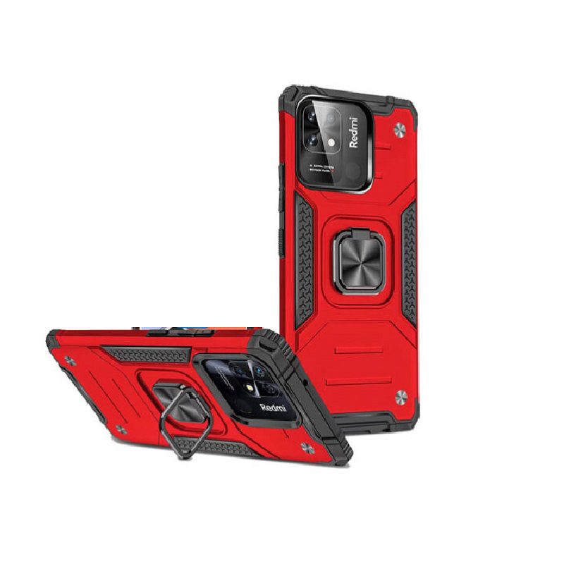 ΘΗΚΗ ARMOR RINGSTAND ΓΙΑ XIAOMI REDMI 12C - ΚΟΚΚΙΝΗ