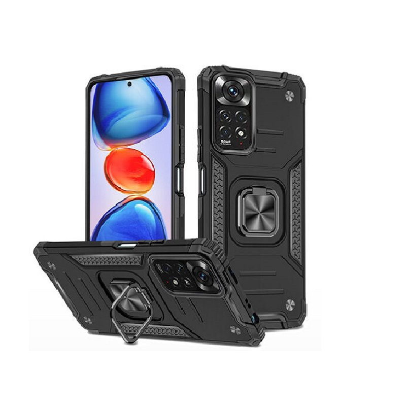 ΘΗΚΗ ARMOR RINGSTAND ΓΙΑ XIAOMI REDMI NOTE 11 4G/NOTE 11S - ΜΑΥΡΗ