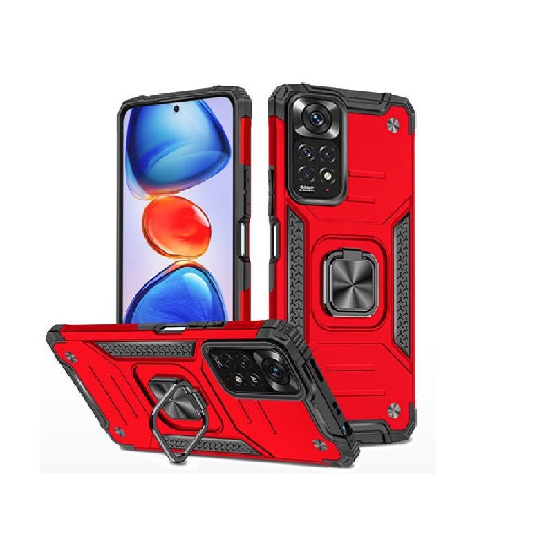 ΘΗΚΗ ARMOR RINGSTAND ΓΙΑ XIAOMI REDMI NOTE 11 4G/NOTE 11S-ΚΟΚΚΙΝΗ