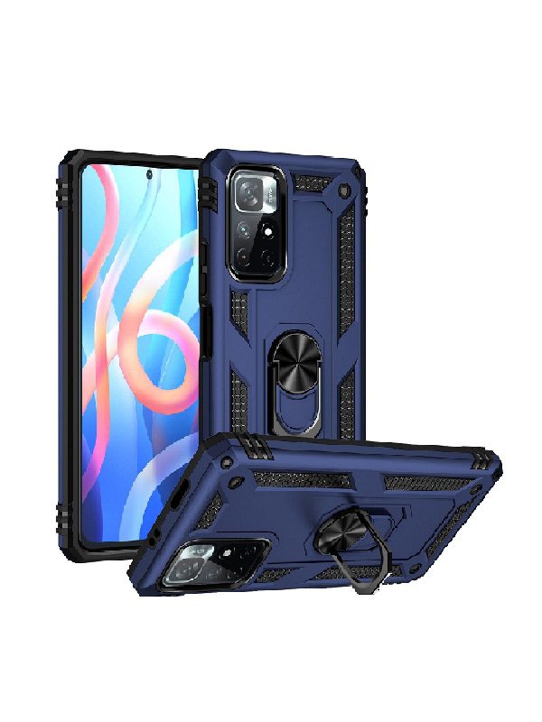 ΘΗΚΗ ARMOR RING KICKSTAND ΓΙΑ XIAOMI REDMI NOTE 11 PRO 5G - ΜΠΛΕ