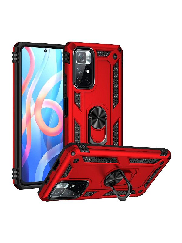 ΘΗΚΗ ARMOR RING KICKSTAND ΓΙΑ XIAOMI REDMI NOTE 11 PRO PLUS - RED