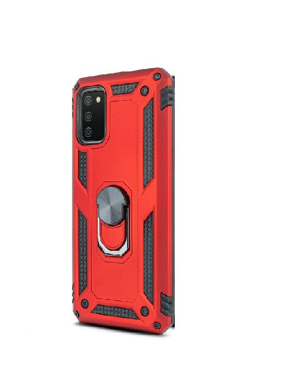 ΘΗΚΗ ARMOR RING BUCKLE KICKSTAND ΓΙΑ SAMSUNG GALAXY A03S - RED