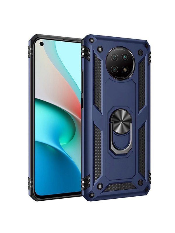 ΘΗΚΗ ARMOR RING KICKSTAND ΓΙΑ XIAOMI REDMI NOTE 9T 5G - ΜΠΛΕ