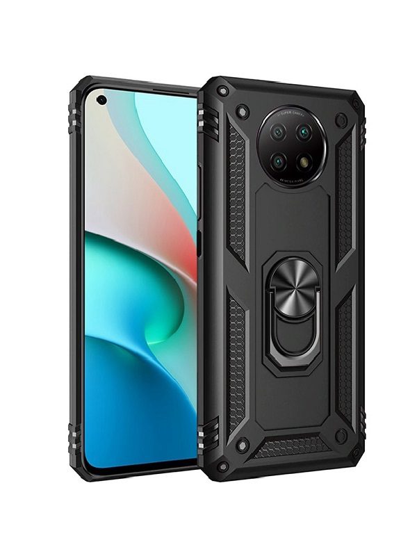 ΘΗΚΗ ARMOR RING KICKSTAND ΓΙΑ XIAOMI REDMI NOTE 9T 5G -ΜΑΥΡΗ