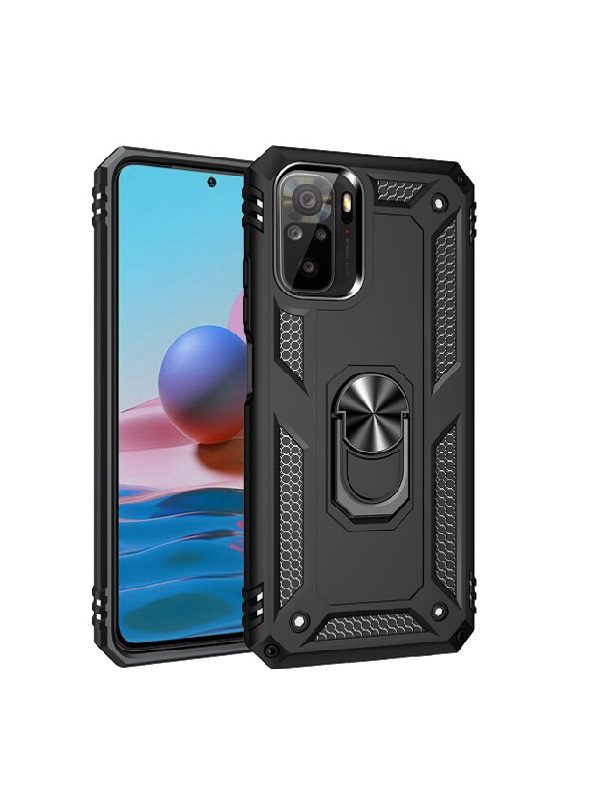 ΘΗΚΗ ARMOR RING KICKSTAND ΓΙΑ XIAOMI REDMI NOTE 10 PRO -ΜΑΥΡΗ