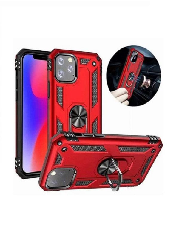 ΘΗΚΗ ARMOR RING BUCKLE KICKSTAND ΓΙΑ IPHONE 13 PRO-ΚΟΚΚΙΝΗ