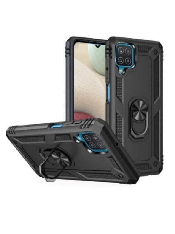 ΘΗΚΗ ARMOR RING BUCKLE KICKSTAND ΓΙΑ SAMSUNG GALAXY A22 4G-ΜΑΥΡΗ