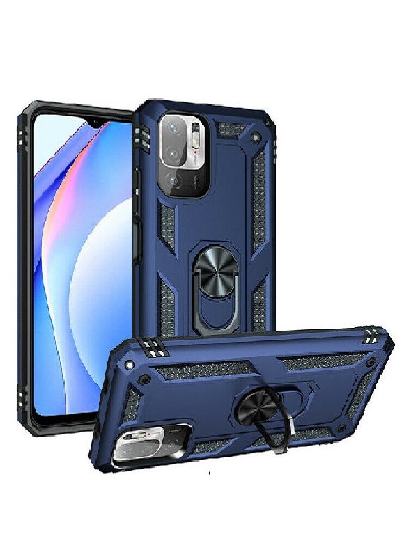 ΘΗΚΗ ARMOR RING BUCKLE KICKSTAND ΓΙΑ XIAOMI POCO M3 PRO - BLUE