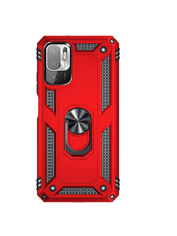 ΘΗΚΗ ARMOR RING BUCKLE KICKSTAND ΓΙΑ XIAOMI REDMI NOTE 10 5G-RED