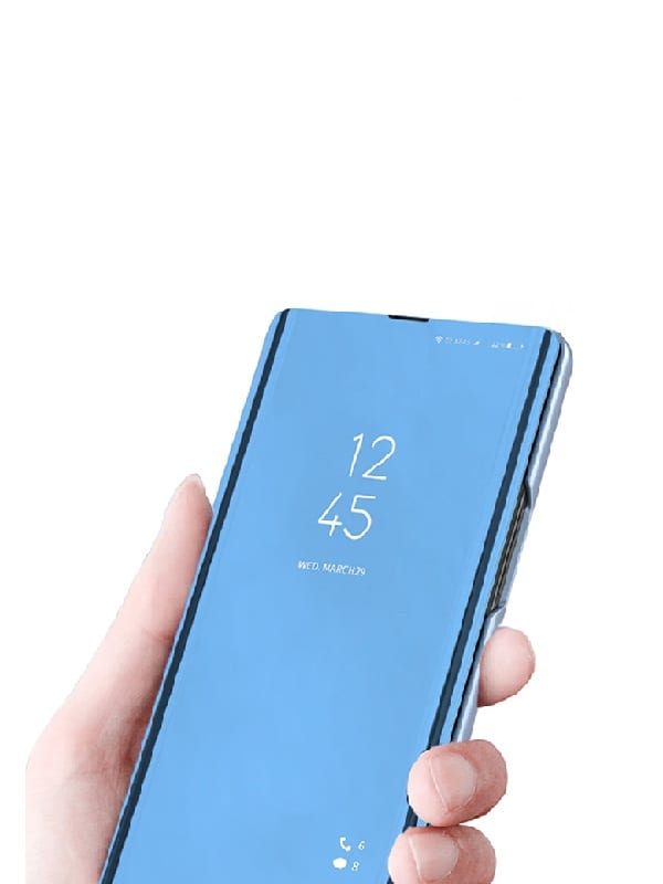 MIRROR CLEAR VIEW ΘΗΚΗ ΒΙΒΛΙΟ ΓΙΑ SAMSUNG GALAXY A52S 5G - ΜΠΛΕ