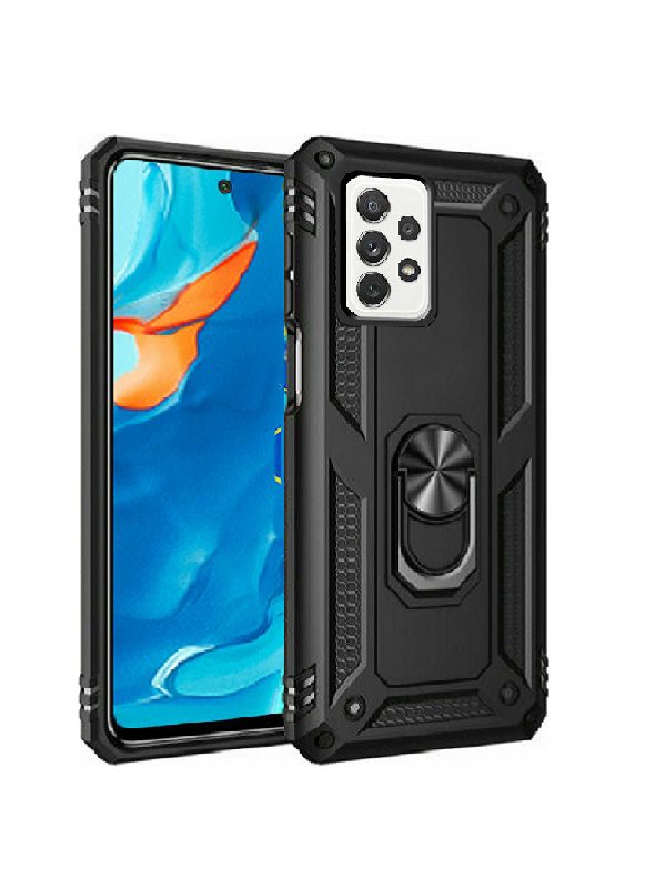 ΘΗΚΗ ARMOR RING BUCKLE KICKSTAND ΓΙΑ SAMSUNG GALAXY A52S 5G-ΜΑΥΡΗ