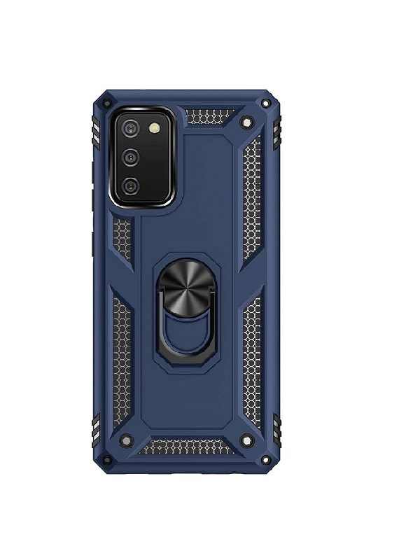 ΘΗΚΗ ARMOR RING BUCKLE KICKSTAND ΓΙΑ SAMSUNG GALAXY A02S - ΜΠΛΕ