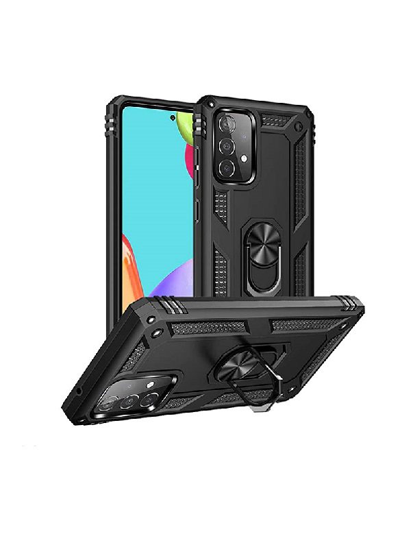 ΘΗΚΗ ARMOR RING BUCKLE KICKSTAND ΓΙΑ SAMSUNG GALAXY A72 5G-ΜΑΥΡΗ