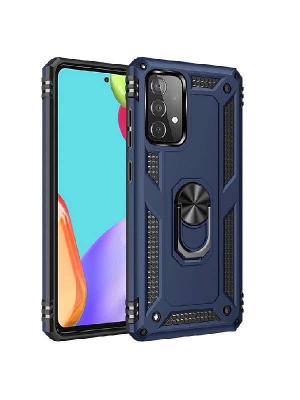 ΘΗΚΗ ARMOR RING BUCKLE KICKSTAND ΓΙΑ SAMSUNG GALAXY A72 5G-ΜΠΛΕ