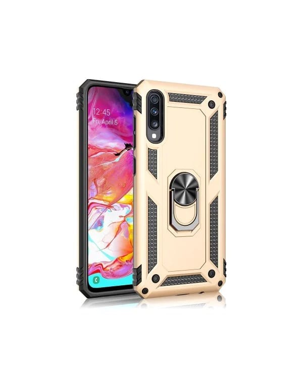 ΘΗΚΗ ARMOR RING BUCKLE KICKSTAND ΓΙΑ SAMSUNG GALAXY A7 (2018) - Χρυσό