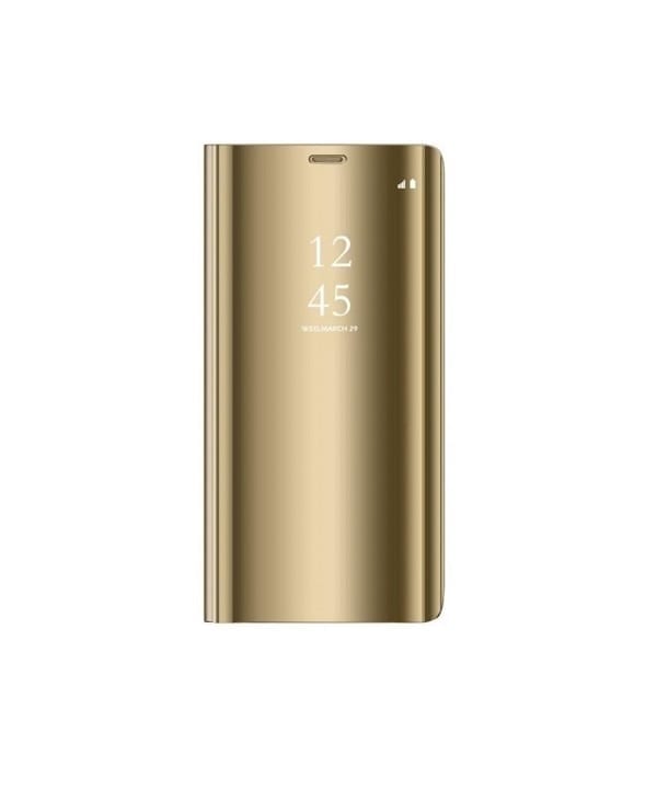 MIRROR CLEAR VIEW ΘΗΚΗ ΒΙΒΛΙΟ ΓΙΑ HUAWEI Y7 PRIME (2018) - Χρυσό