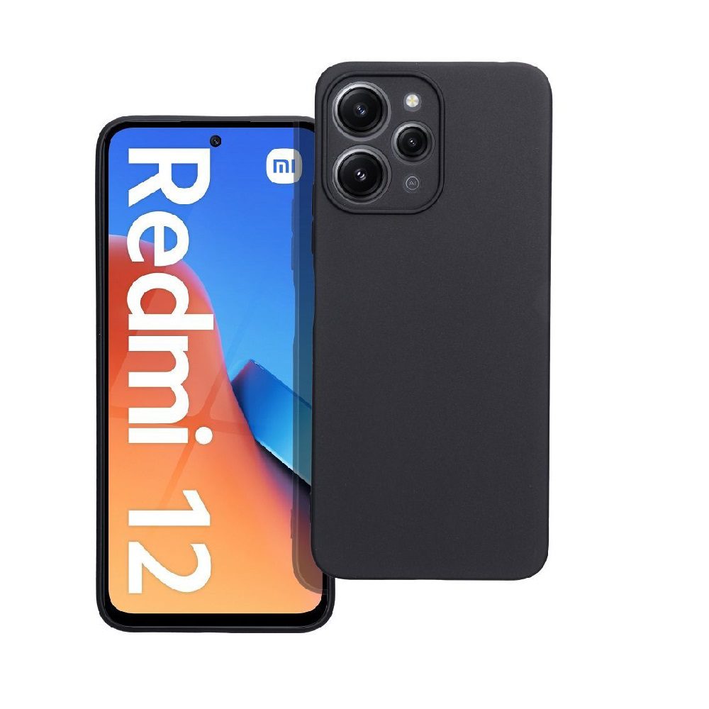 ΘΗΚΗ ΣΙΛΙΚΟΝΗΣ MATT TPU ΓΙΑ XIAOMI REDMI 13C - ΜΑΥΡΗ