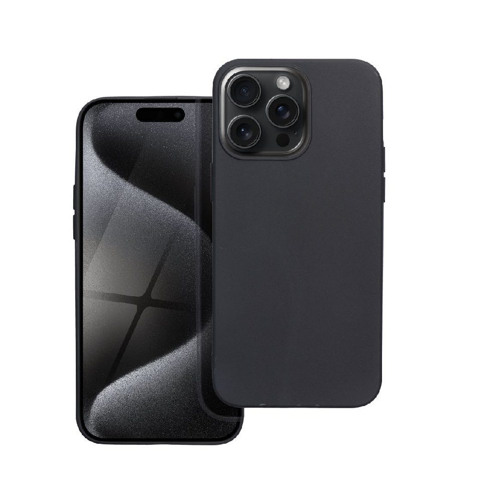 ΘΗΚΗ ΣΙΛΙΚΟΝΗΣ MATT TPU ΓΙΑ IPHONE 15 PRO - ΜΑΥΡΗ