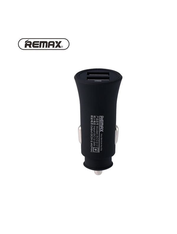 ΑΝΤΑΠΤΟΡΑΣ ΑΥΤΟΚΙΝΗΤΟΥ ΔΥΟ ΘΥΡΩΝ USB REMAX RCC217 2Χ2.4Α (ΜΑΥΡΟ)