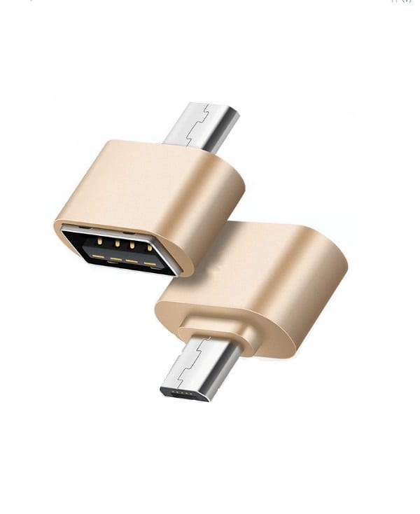 ΑΝΤΑΠΤΟΡΑΣ (OTG) MICRO USB σε USB ΥΠΟΔΟΧΗ - ΧΡΥΣΟ