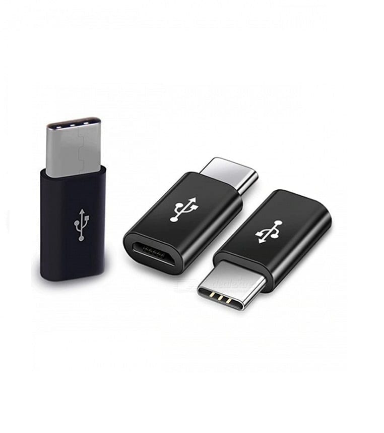 ΑΝΤΑΠΤΟΡΑΣ TYPE-C με ΥΠΟΔΟΧΗ MICRO USB - (ΜΑΥΡΟ)