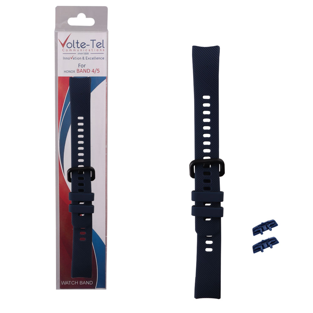 VOLTE-TEL ΛΟΥΡΑΚΙ ΣΙΛΙΚΟΝΗΣ HUAWEI HONOR BAND 4/HONOR BAND 5 DARK BLUE