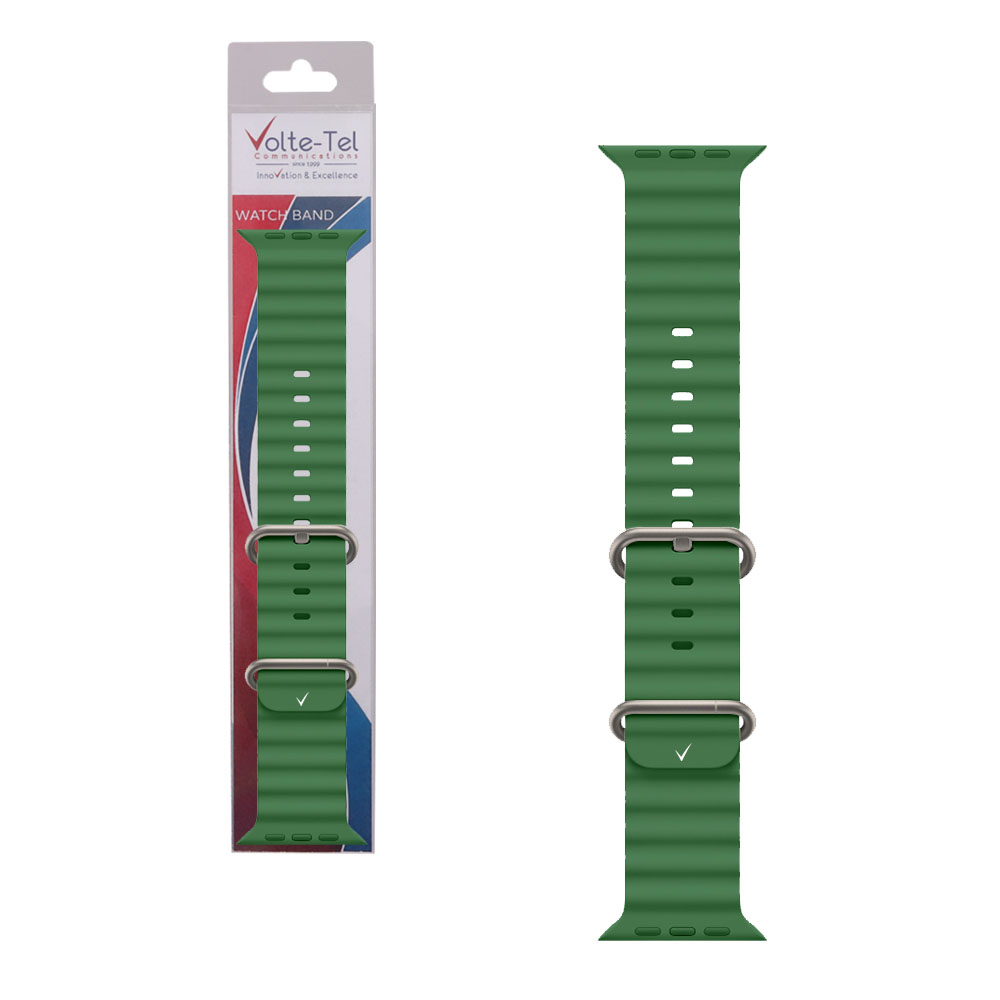 VOLTE-TEL ΛΟΥΡΑΚΙ ΡΟΛΟΓΙΟΥ APPLE WATCH 42/44/45/49mm OCEAN BAND LOOP GREEN-ORANGE VT108