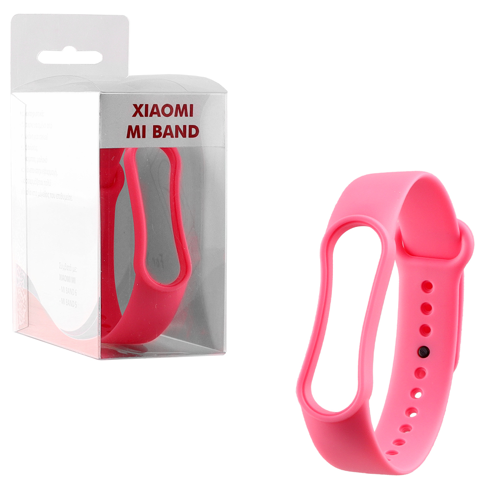 VOLTE-TEL ΛΟΥΡΑΚΙ ΣΙΛΙΚΟΝΗΣ XIAOMI MI BAND 5/MI BAND 6 PINK