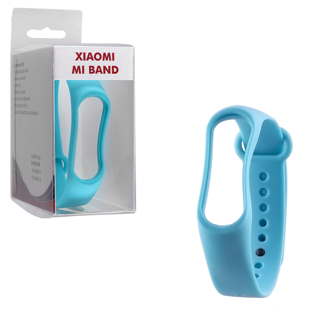 VOLTE-TEL ΛΟΥΡΑΚΙ ΣΙΛΙΚΟΝΗΣ XIAOMI MI BAND 4/MI BAND 3 CYAN