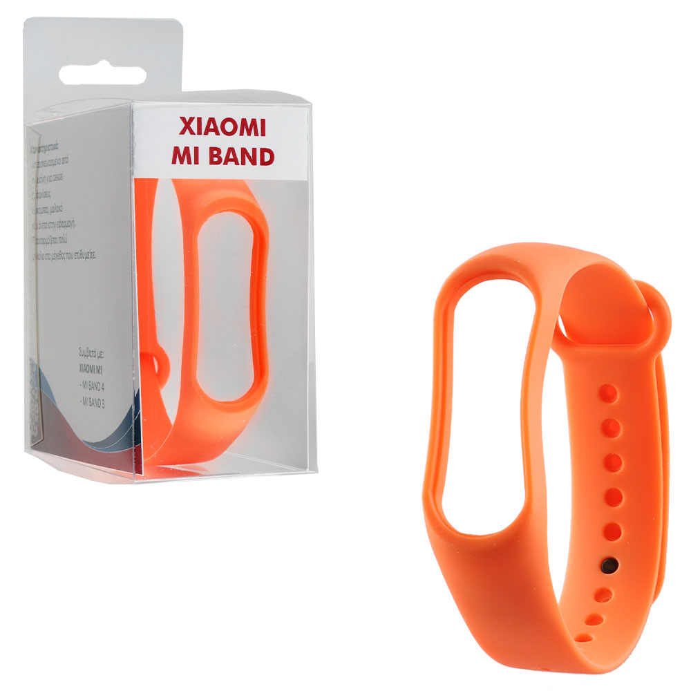 VOLTE-TEL ΛΟΥΡΑΚΙ ΣΙΛΙΚΟΝΗΣ XIAOMI MI BAND 4/MI BAND 3 ORANGE