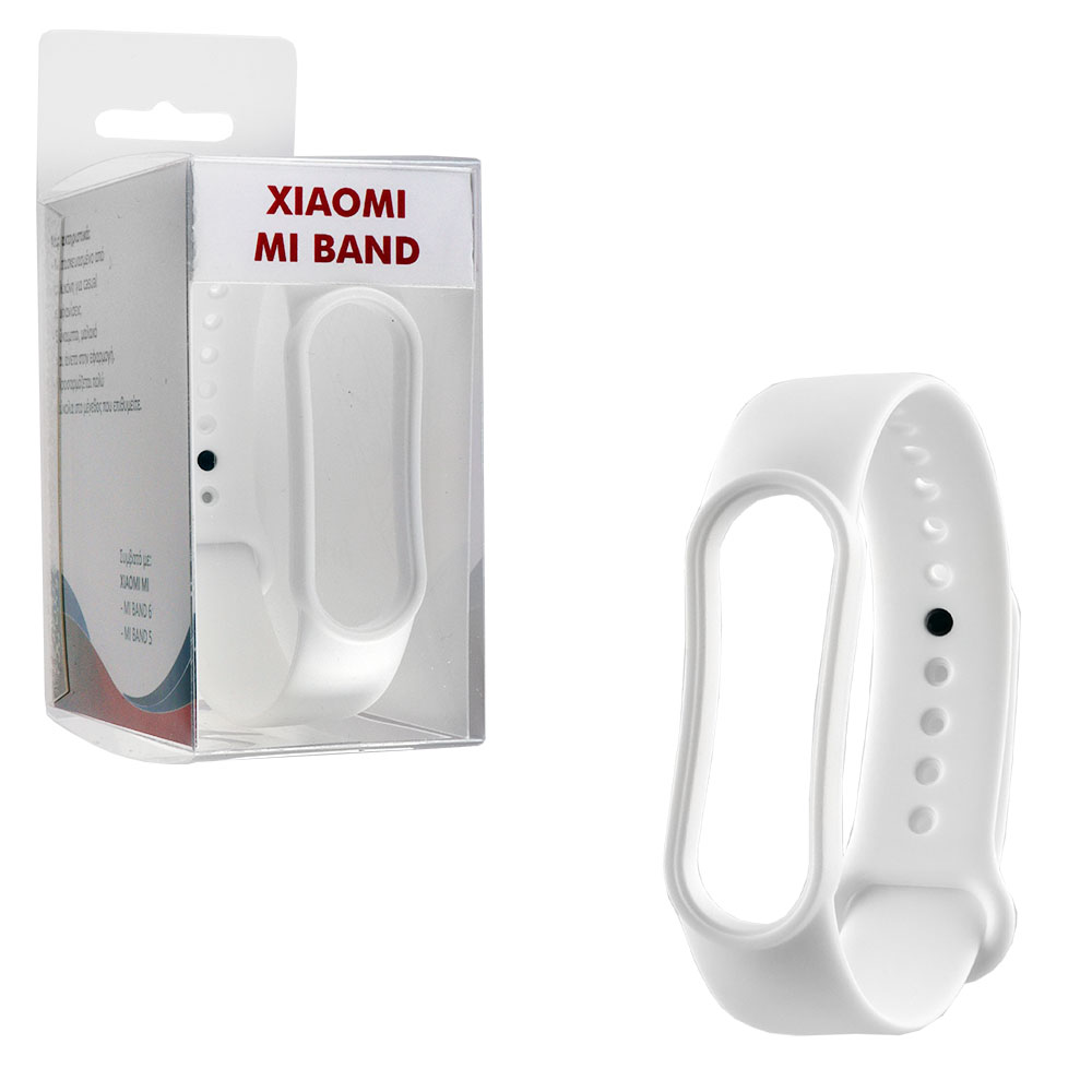 VOLTE-TEL ΛΟΥΡΑΚΙ ΣΙΛΙΚΟΝΗΣ XIAOMI MI BAND 5/MI BAND 6 WHITE