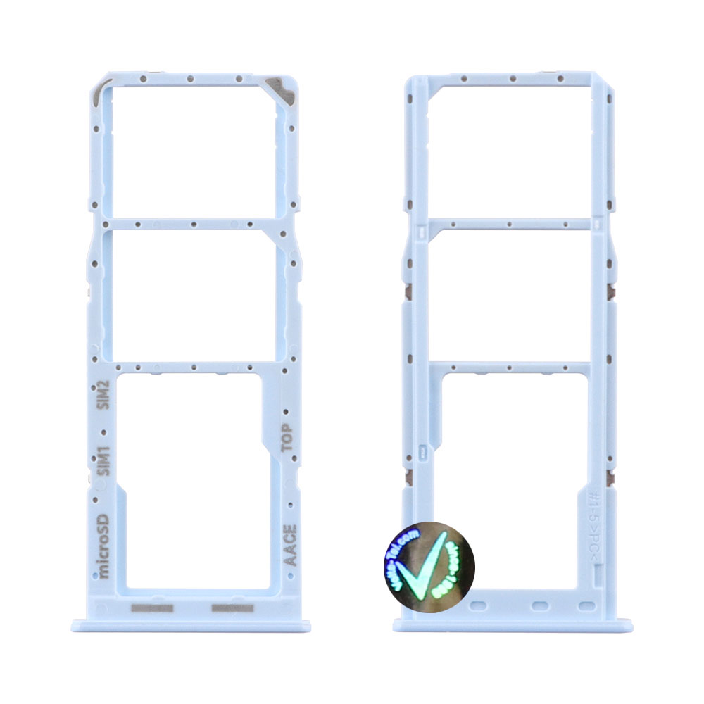 SAMSUNG A13 A135/A137 DUAL SIM CARD HOLDER LIGHT BLUE GH98-47323B ORIGINAL SERVICE PACK