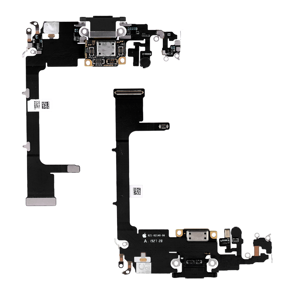 IPHONE 11 PRO (LIGHTNING) ΚΑΛΩΔΙΟ FLEX ΚΟΝΕΚΤΟΡΑ ΦΟΡΤΙΣΗΣ-ΜΙΚΡΟΦΩΝΟ BLACK 3P OR