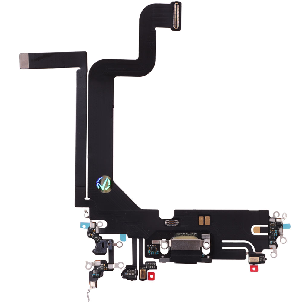IPHONE 14 PLUS (LIGHTNING) ΚΑΛΩΔΙΟ FLEX ΚΟΝΕΚΤΟΡΑ ΦΟΡΤΙΣΗΣ - ΜΙΚΡΟΦΩΝΟ BLACK 3P OR